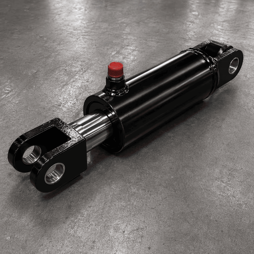 Induction hardened log splitter hydraulic cylinder with 3500 PSI pressure rating